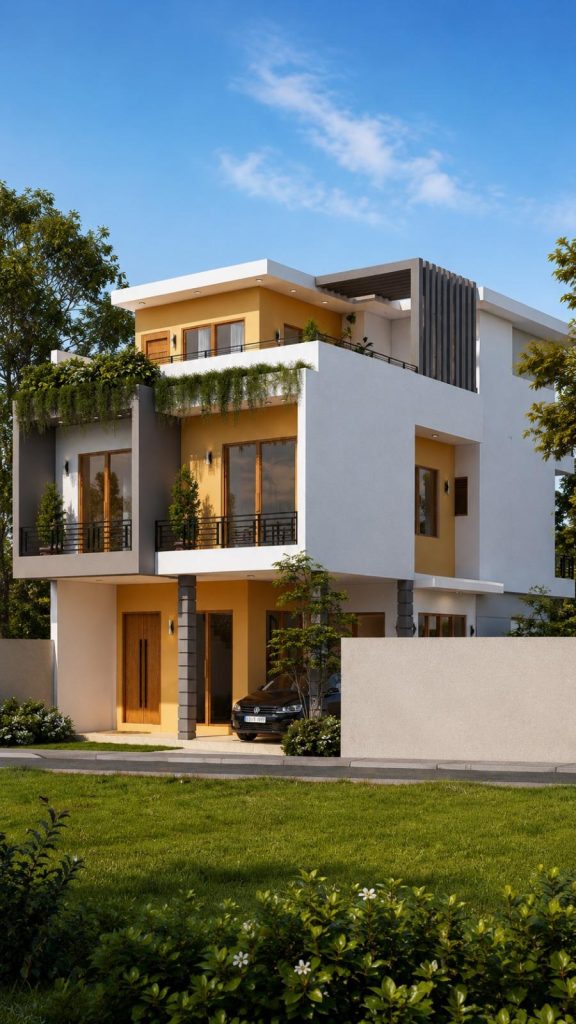 Compact Urban Garden House with Deep Shade Design for Wadduwa — image-led architectural design reference by Structa Engineering