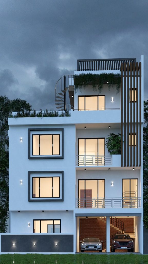 Compact Vertical Urban Residence Design for Ganemulla — image-led architectural design reference by Structa Engineering