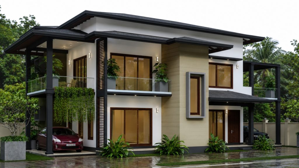 Contemporary Two Storey Sri Lankan Family House Design for Kaduwela — image-led architectural design reference by Structa Engineering