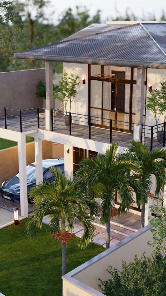 Elevated Garden Pavilion House Design for Mount Lavinia — image-led architectural design reference by Structa Engineering