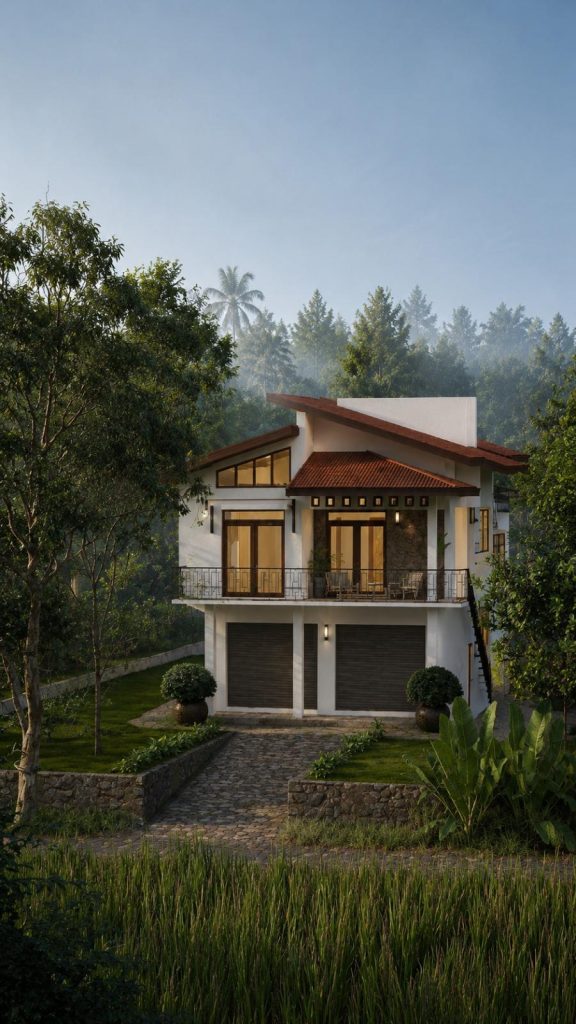 Hill Country Compact Gable Home Design for Nuwara Eliya — image-led architectural design reference by Structa Engineering
