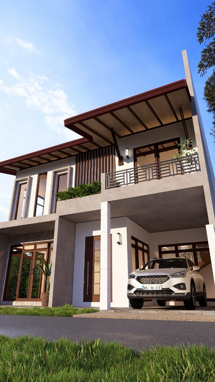Narrow Tropical House with Cantilevered Roof Design for Havelock Town exterior house design by Structa Engineering