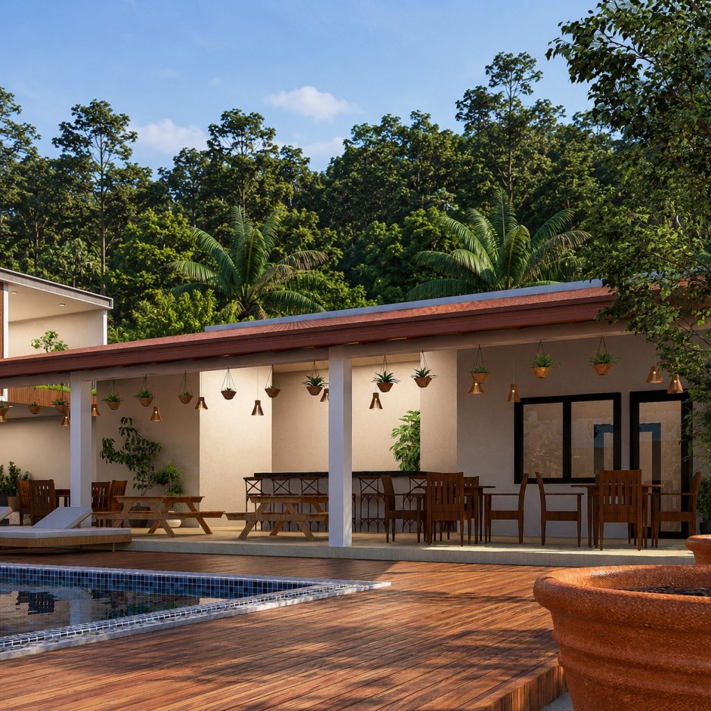 Poolside Family Pavilion Design for Mount Lavinia — image-led architectural design reference by Structa Engineering