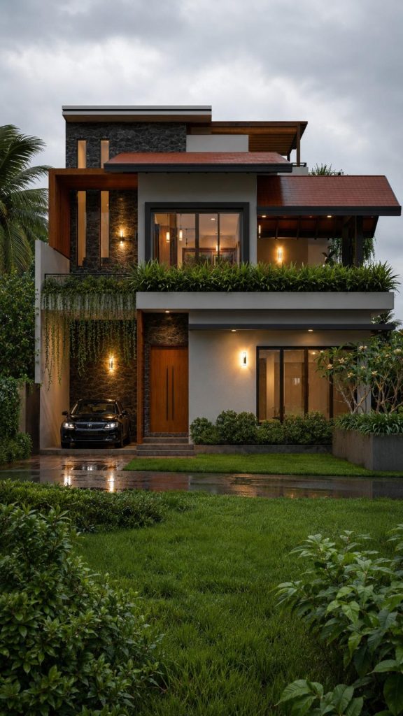 Terraced Contemporary Forest Residence Design for Ratnapura — image-led architectural design reference by Structa Engineering