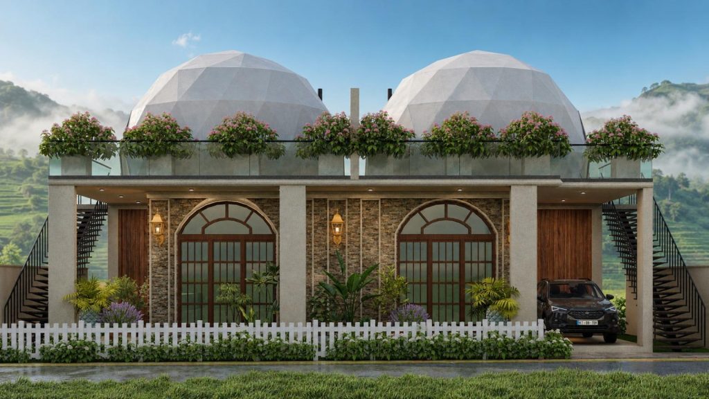 Twin Dome Hospitality Pavilion Design for Ella — image-led architectural design reference by Structa Engineering
