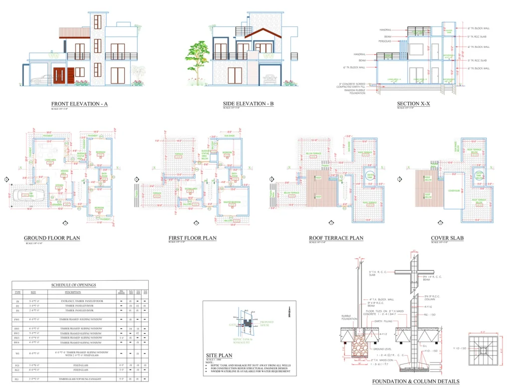 Local authority approval drawing showing building lines, setbacks and site boundaries