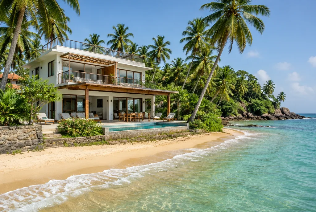 Beach villa design concept for Unawatuna, Galle District, Sri Lanka