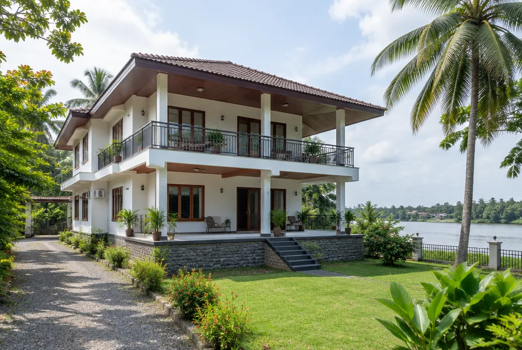Riverside Family Home Design for Kaduwela exterior house design by Structa Engineering