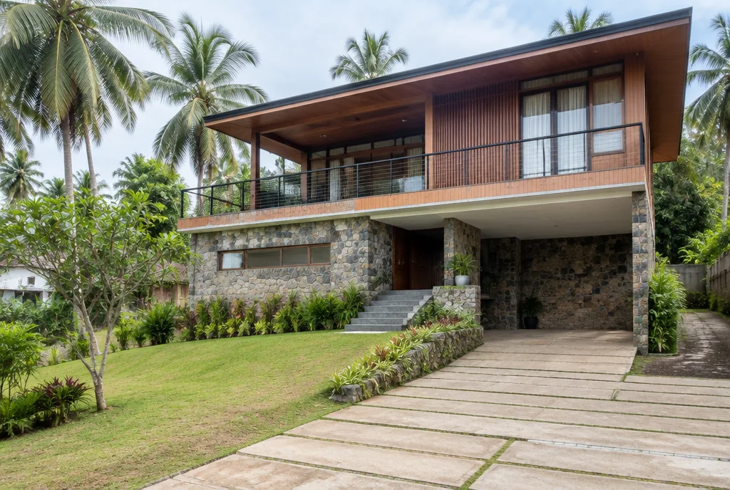 Split Level Home Design for Athurugiriya exterior house design by Structa Engineering