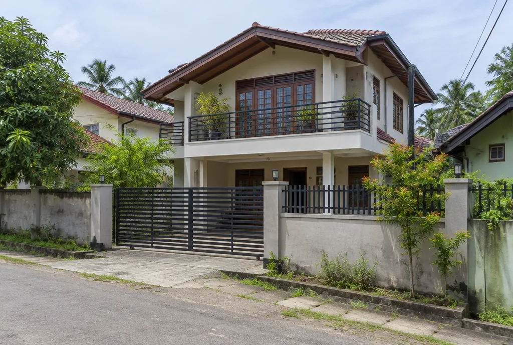Two Storey Family House Design for Piliyandala exterior house design by Structa Engineering