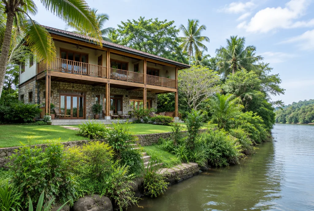 Riverside Retreat Design for Hanwella exterior house design by Structa Engineering