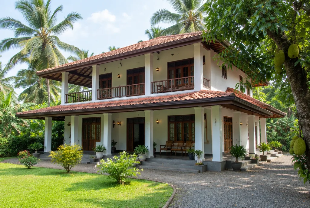 Village Family Home Design for Veyangoda exterior house design by Structa Engineering
