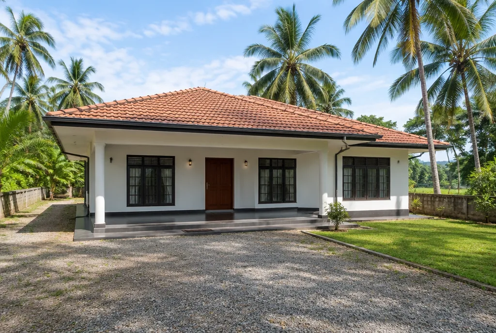 Coconut Land House Design for Mirigama exterior house design by Structa Engineering