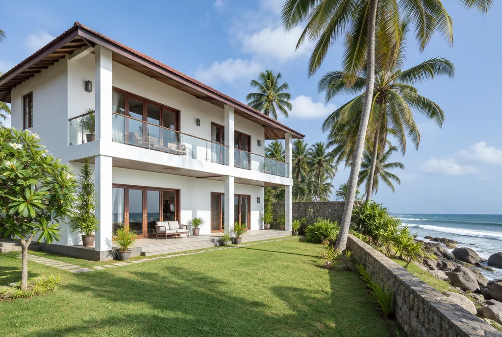 Coastal Family House Design for Payagala exterior house design by Structa Engineering