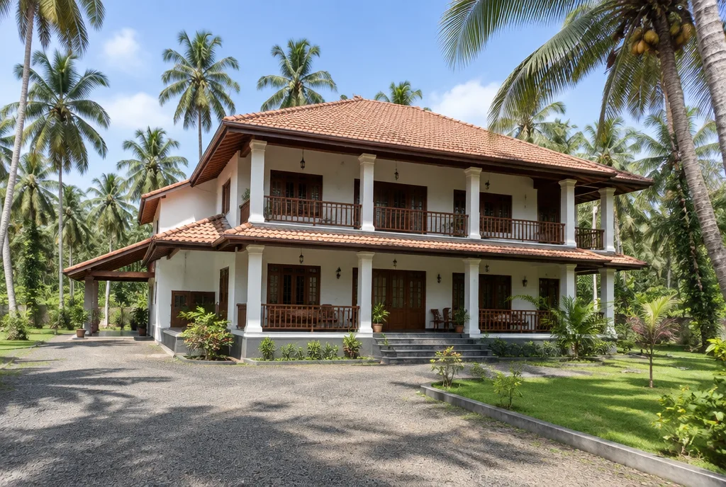 Coconut Estate Home Design for Kuliyapitiya exterior house design by Structa Engineering
