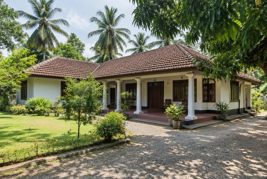 Courtyard House Design for Narammala exterior house design by Structa Engineering
