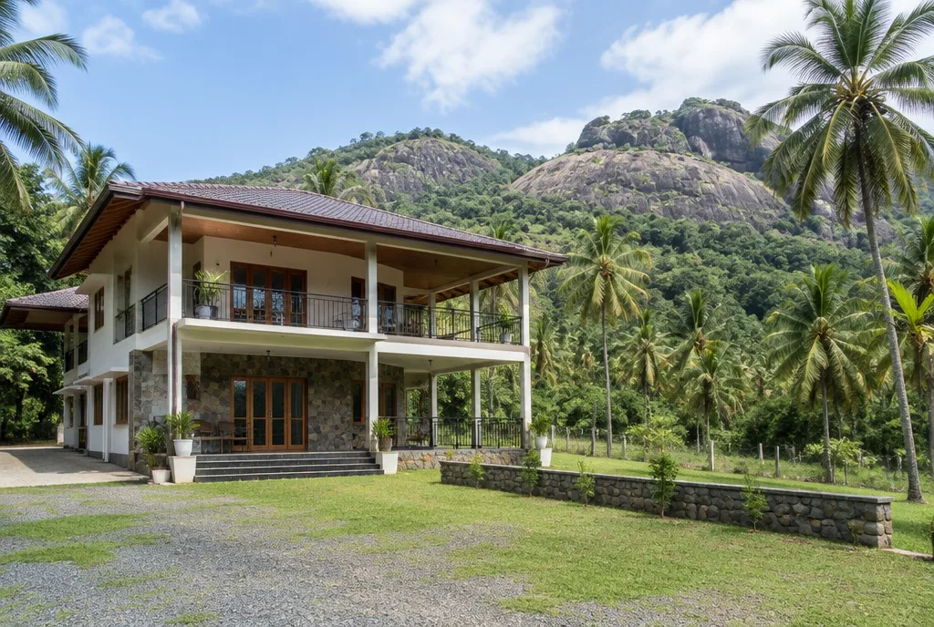 Hill View Home Design for Mawathagama exterior house design by Structa Engineering