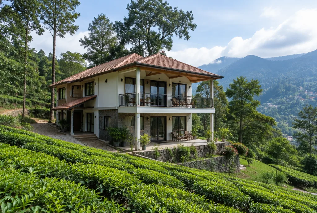 Hill Town Family Home Design for Gampola exterior house design by Structa Engineering
