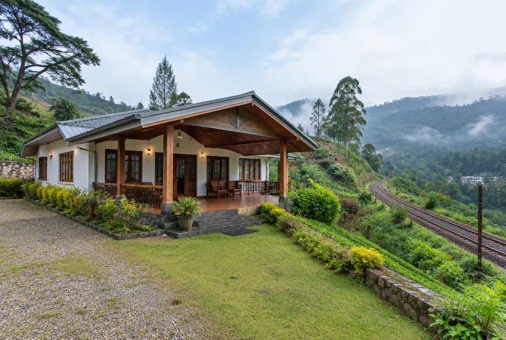 Railway Town Bungalow Design for Nawalapitiya exterior house design by Structa Engineering