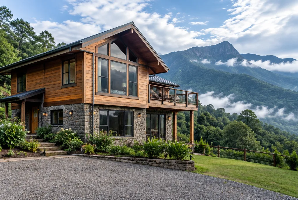 Knuckles View Cabin House Design for Rattota exterior house design by Structa Engineering