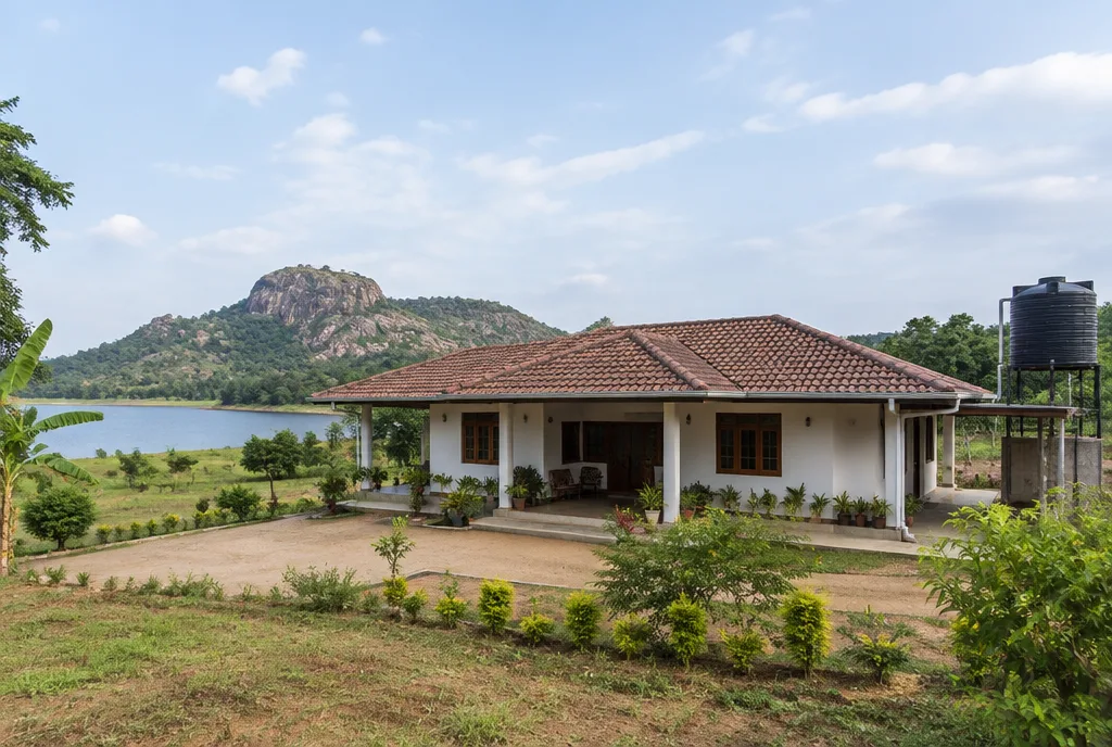 Dry Zone Farmhouse Design for Galewela exterior house design by Structa Engineering