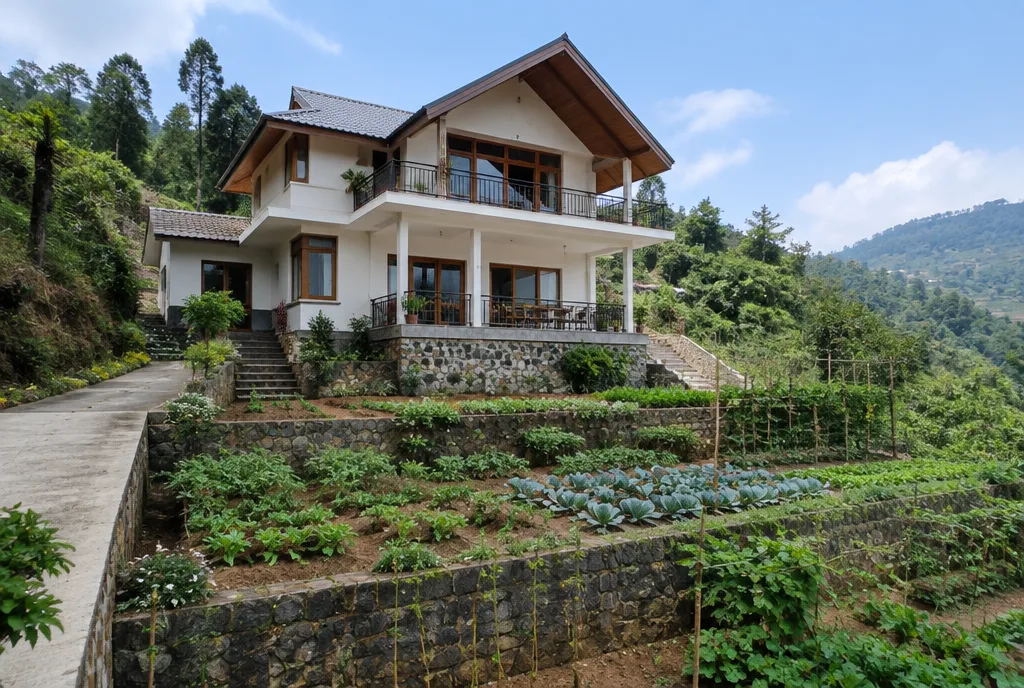 Hillside Family Home Design for Hanguranketha exterior house design by Structa Engineering