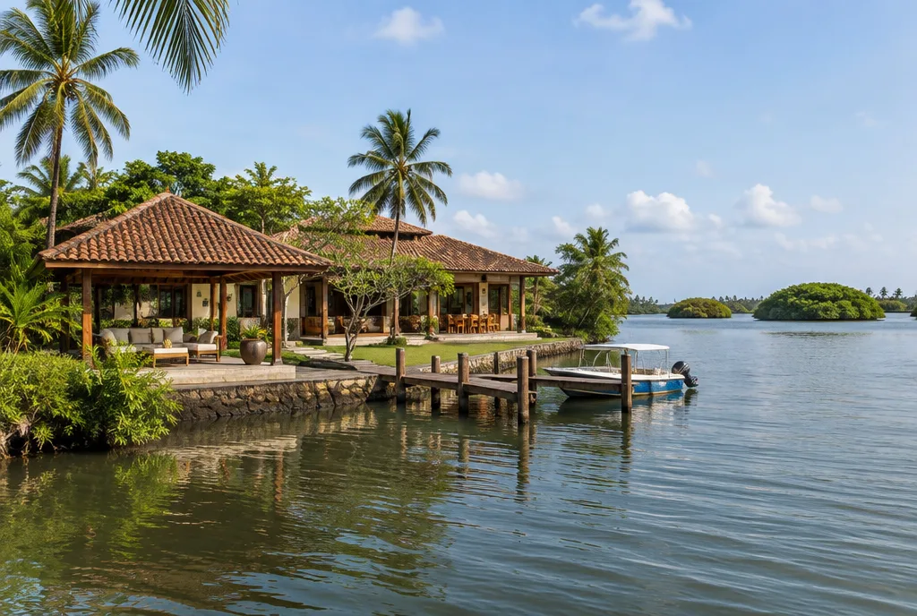 River Villa Design for Balapitiya exterior house design by Structa Engineering