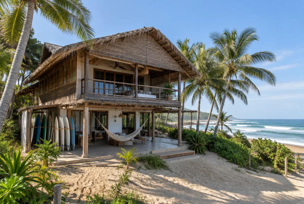 Surf house design concept for Arugam Bay in Sri Lanka