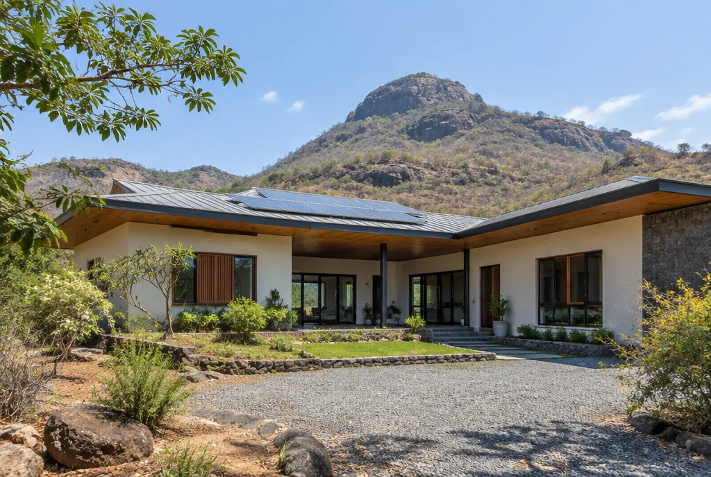 Dry Zone Modern House Design for Monaragala exterior house design by Structa Engineering