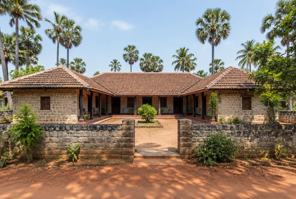 Northern courtyard house design concept in Jaffna, Sri Lanka