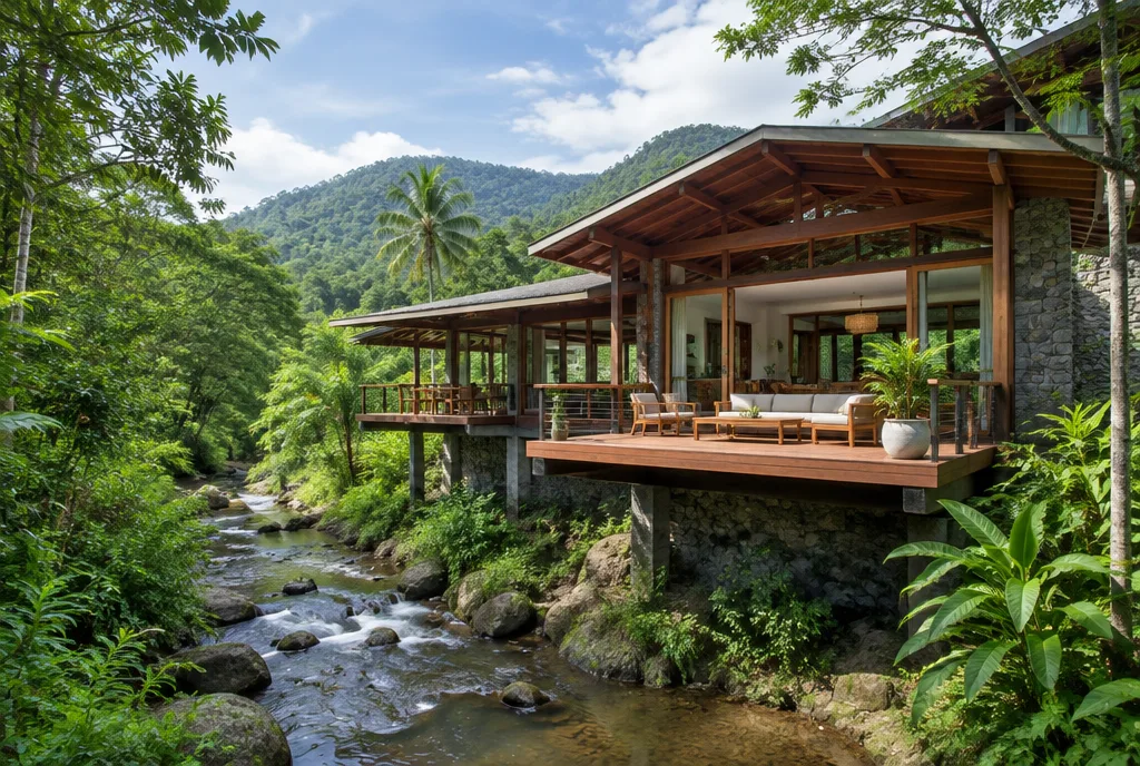 Riverside Villa Design for Kuruwita exterior house design by Structa Engineering