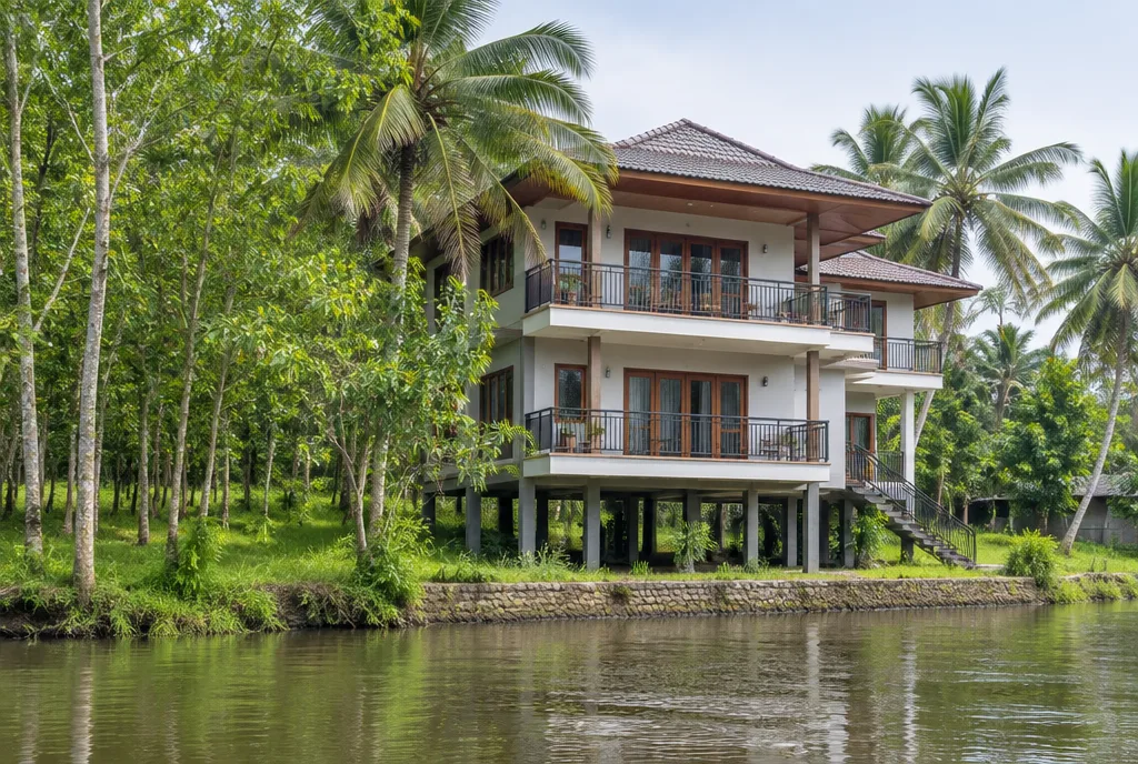 Kalu Ganga House Design for Eheliyagoda exterior house design by Structa Engineering