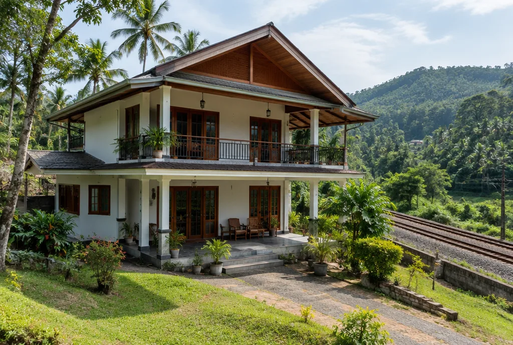 Railway Hill Home Design for Rambukkana exterior house design by Structa Engineering
