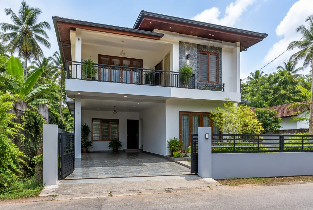 Compact Family Home Design for Warakapola exterior house design by Structa Engineering