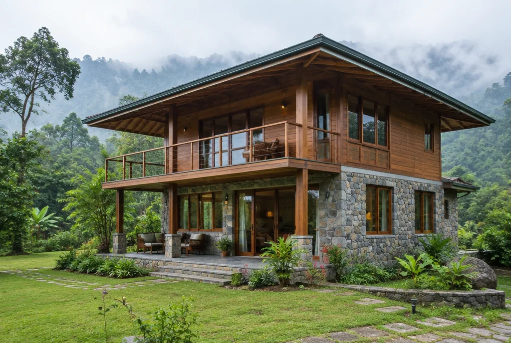 Rainforest Gateway Home Design for Kalawana exterior house design by Structa Engineering