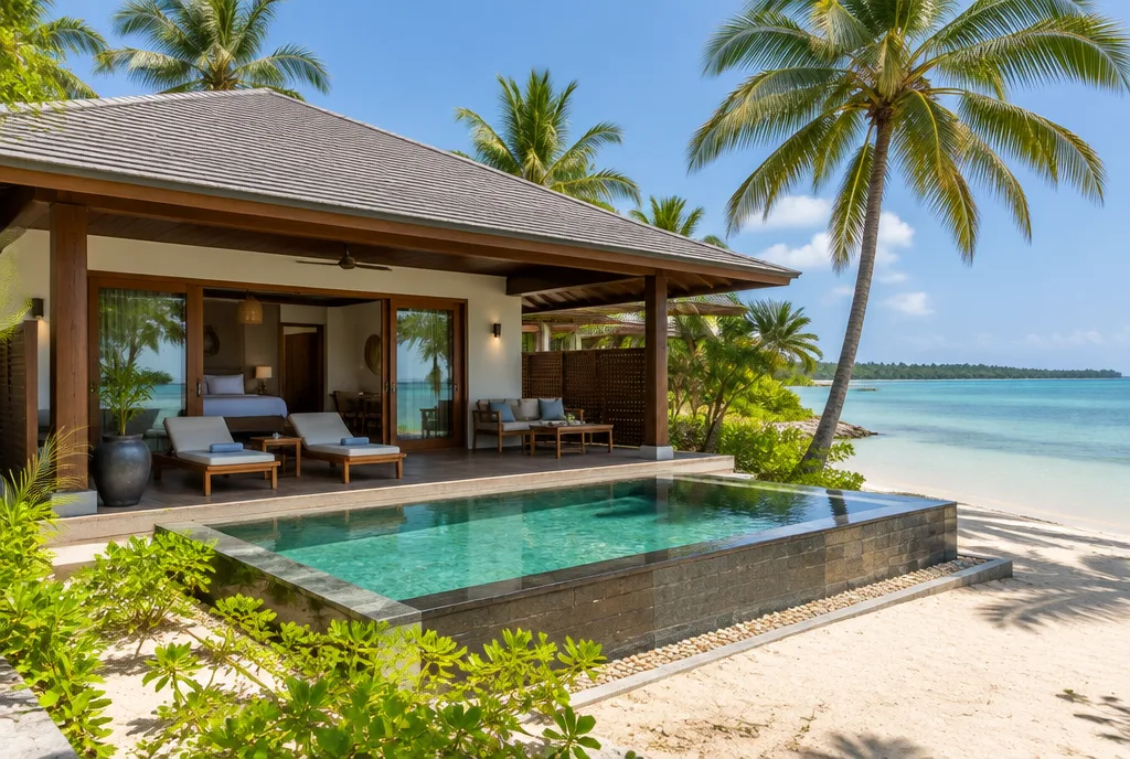 Shallow Bay Beach Villa Design for Pasikudah exterior house design by Structa Engineering