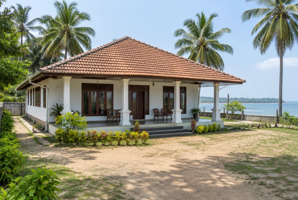 Coastal Village Home Design for Muttur exterior house design by Structa Engineering