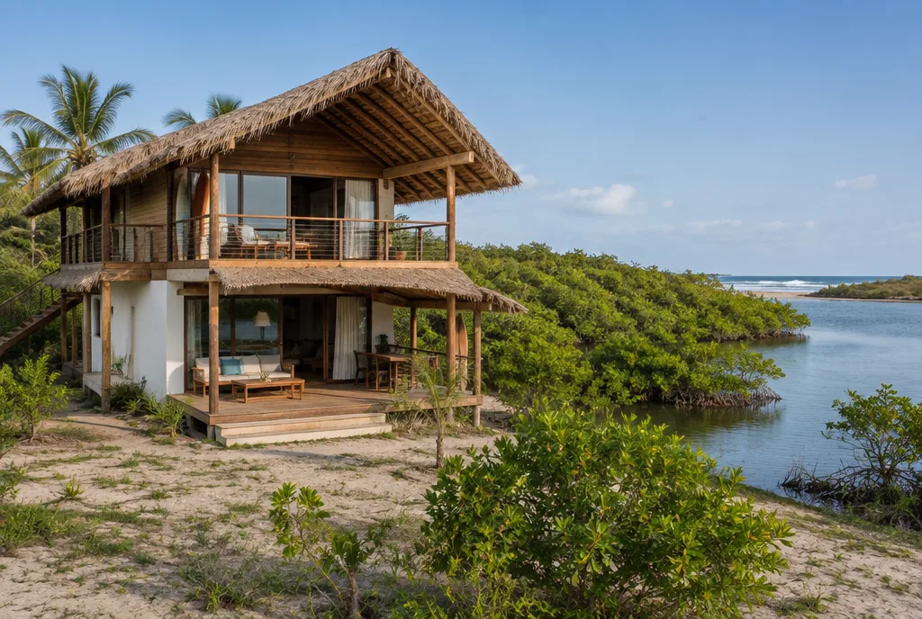 Lagoon Surf House Design for Pottuvil exterior house design by Structa Engineering