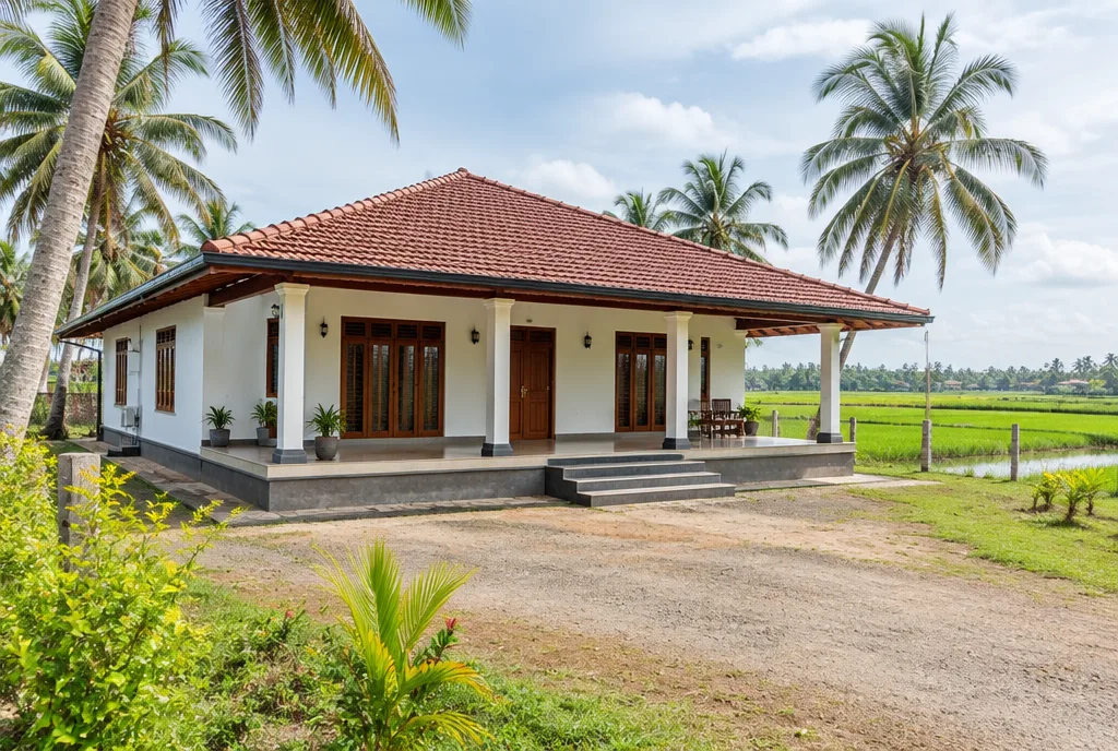 Paddy Edge Family Home Design for Akkaraipattu exterior house design by Structa Engineering