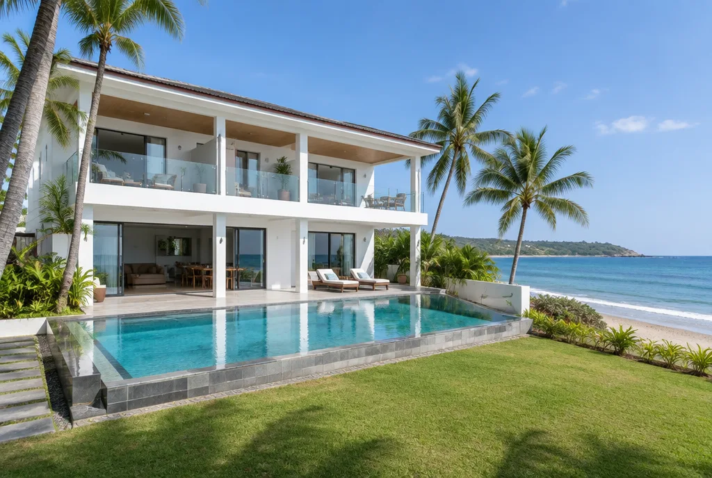 Beach Villa Design for Uppuveli exterior house design by Structa Engineering