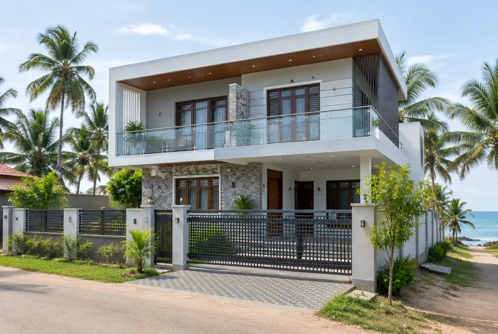 Coastal Town House Design for Kalmunai exterior house design by Structa Engineering