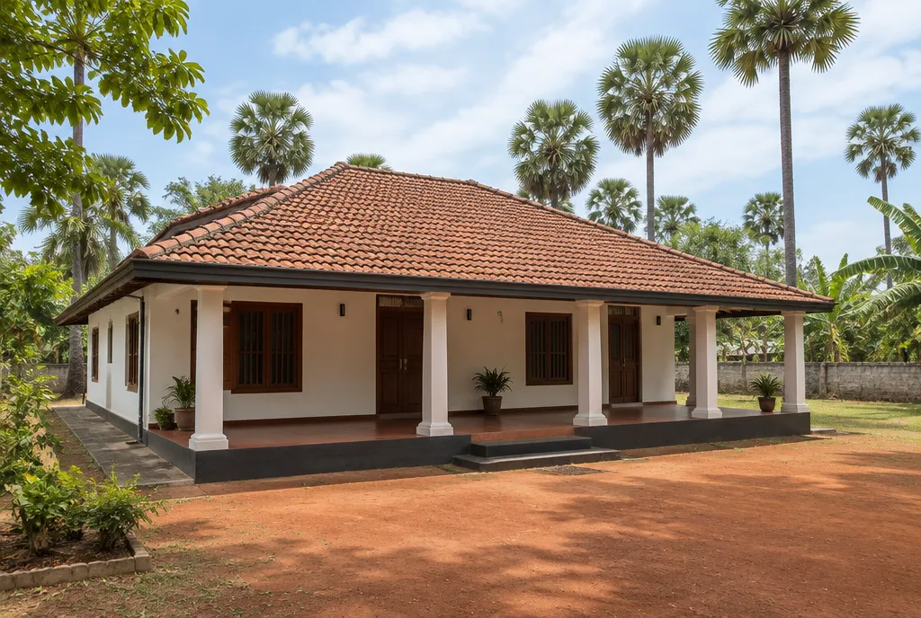Palmyra Garden House Design for Chavakachcheri exterior house design by Structa Engineering