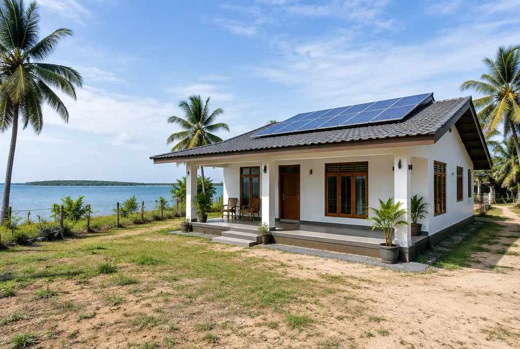 Lagoon Coast Home Design for Mullaitivu exterior house design by Structa Engineering