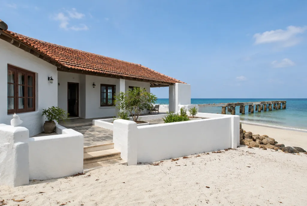 Sand Coast House Design for Talaimannar exterior house design by Structa Engineering