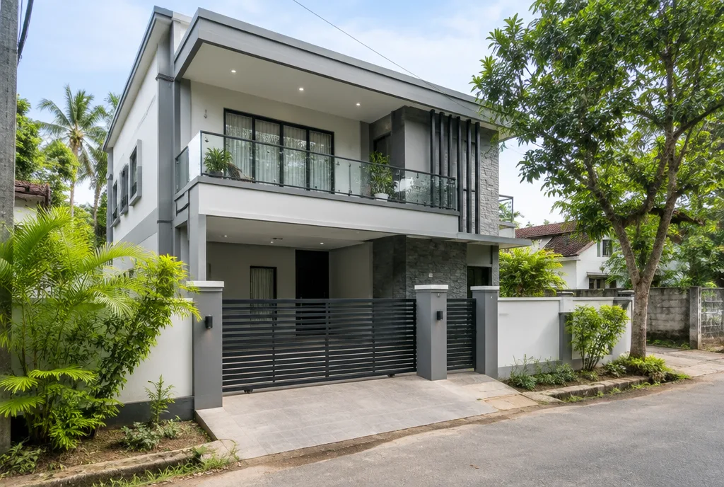 Modern Two Storey House Design for Nawinna exterior house design by Structa Engineering
