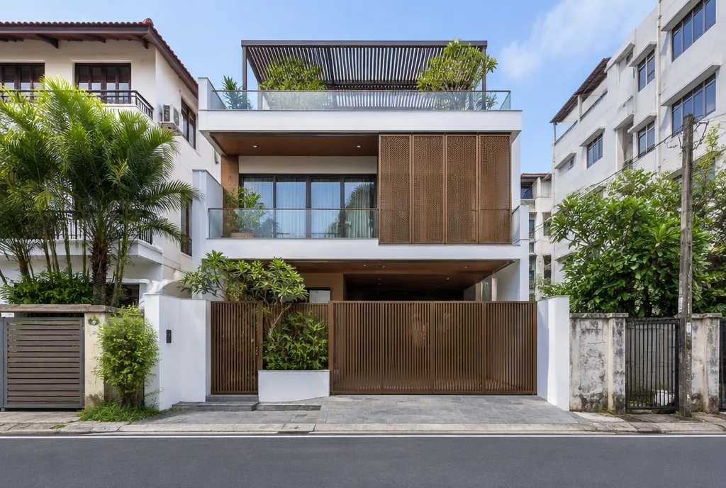 City Townhouse Colombo Design for Colombo 06 exterior house design by Structa Engineering