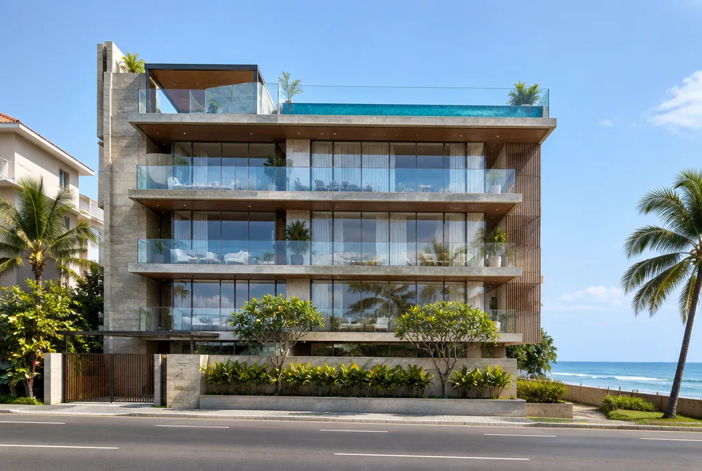 Luxury Urban Residence Colombo Design for Colombo 04 exterior house design by Structa Engineering