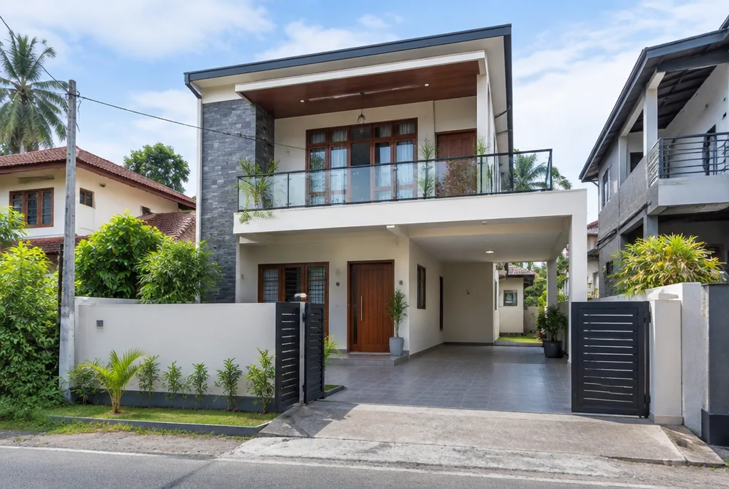 Housing Scheme Home Design for Mattegoda exterior house design by Structa Engineering