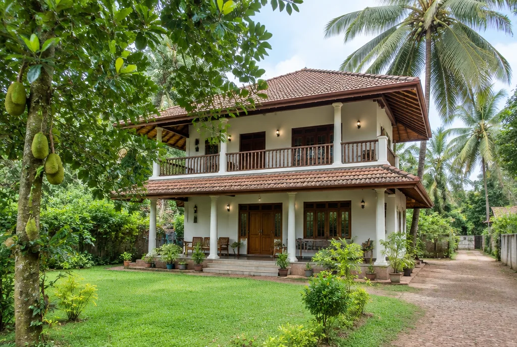 Village Family Home Design for Ganemulla exterior house design by Structa Engineering