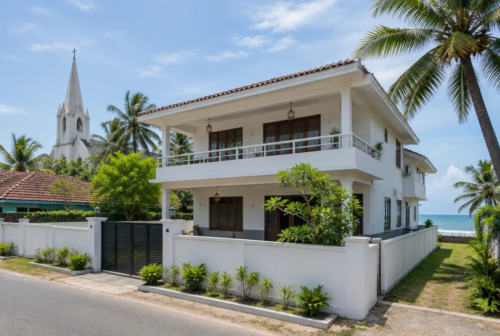 Coastal Family Home Design for Kochchikade exterior house design by Structa Engineering